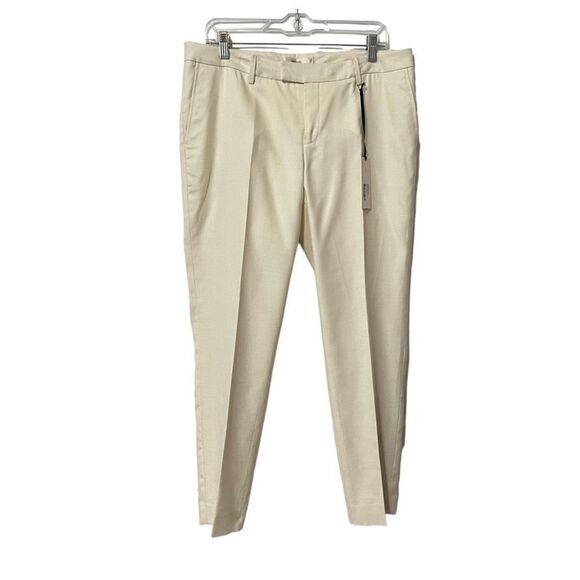 Suistudio NWT 8 Women's Off-White Cotton-Silk Mid-Rise Straight-Leg Trouser Pant - Picture 9 of 14